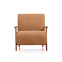 Hugh Leather Armchair | Walnut