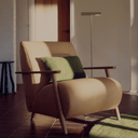 Hugh Leather Armchair | Walnut