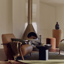 Hugh Leather Armchair | Walnut