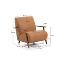 Hugh Leather Armchair | Walnut