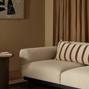 Huxley Long Cushion | Natural / Chocolate