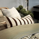 Huxley Long Cushion | Natural / Chocolate