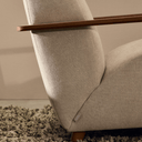 Hugh Armchair | Pearl Beige / Walnut