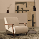 Hugh Armchair | Pearl Beige / Walnut