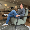 Hugh Armchair | Pearl Beige / Walnut