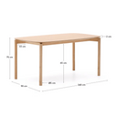Indie Rectangular Dining Table | Natural Ash