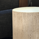 Jeremie Travertine Side Table