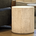 Jeremie Travertine Side Table
