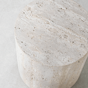 Jeremie Travertine Side Table