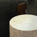 Jeremie Travertine Side Table