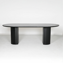 Jasper Oval Dining Table | Black Teak