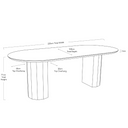 Jasper Oval Dining Table | Natural Teak