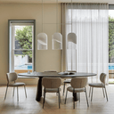 Kin Oval Dining Table | Matt Black