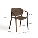 Komad Stackable Patio Chair | Dark Brown