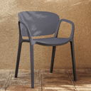 Komad Stackable Patio Chair | Dark Grey