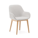 Kylie Timber Leg Dining Chair | Ivory / Natural Ash