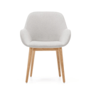 Kylie Timber Leg Dining Chair | Ivory / Natural Ash