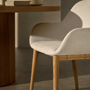 Kylie Timber Leg Dining Chair | Ivory / Natural Ash