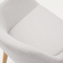 Kylie Timber Leg Dining Chair | Ivory / Natural Ash