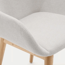 Kylie Timber Leg Dining Chair | Ivory / Natural Ash