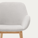 Kylie Timber Leg Dining Chair | Ivory / Natural Ash