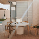 Kona Round Patio Dining Table | White
