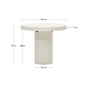 Kona Round Patio Dining Table | White