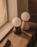 Okeni Table Lamp | Travertine