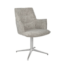 Lawson Swivel Office Chair | Iron Tweed / Chrome