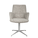 Lawson Swivel Office Chair | Iron Tweed / Chrome