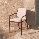 Linosa Stackable Patio Chair | Burgundy