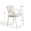 Linosa Stackable Patio Chair | Ecru