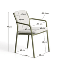 Linosa Stackable Patio Chair | Green