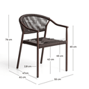 Livadia Stackable Patio Chair | Brown