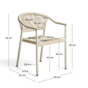 Livadia Stackable Patio Chair | Ecru