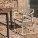 Livadia Stackable Patio Chair | Ecru