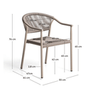 Livadia Stackable Patio Chair | Taupe