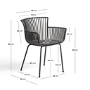 Louis Patio Chair | Graphite