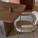 Luna Dining Table | Smoked Ash Parquetry