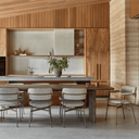 Luna Dining Table | Smoked Ash Parquetry