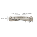 Lyon Modular Sofa Corner | Moonstone
