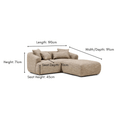 Lyon Modular Sofa With Chaise | Desert
