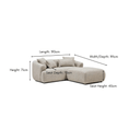 Lyon Modular Sofa With Chaise | Moonstone