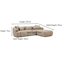 Lyon Modular Sofa With Chaise | Desert