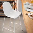 Lonsdale Bench Height Patio Barstool | White