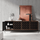 Elements 8709-CS Entertainment Cabinet | Natural Walnut