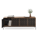 Elements 8709-CS Entertainment Cabinet | Natural Walnut