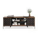 Elements 8709-CS Entertainment Cabinet | Natural Walnut