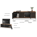 Elements 8709-CS Entertainment Cabinet | Natural Walnut