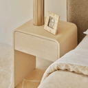Lumin Bedside Table | Parchment